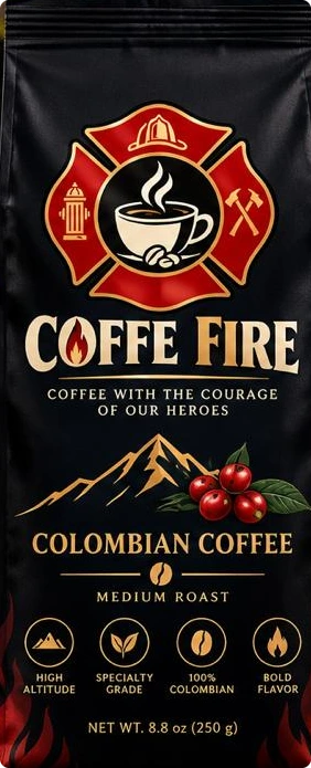 Bolsa de Colombian Coffee Coffe Fire, 8.8 oz